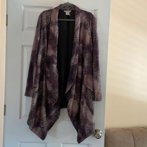 ALBERTO MAKALI cardigan,color dark purple with brown,soft